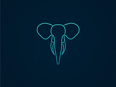 Elephant logo animal elephant illustrator lines logo minimalistic