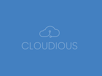 CLOUDIOUS - Logo blue color logo branding clean design logo cloud logo cloudious corporate logo flat logo design logo minimalistic logo design text logo