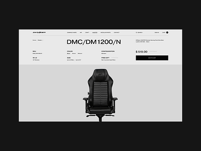 DXRacer chairs clean concept design designer digital ecommerce inspiration minimal minimalism store ui uiux ux uxui web webdesign webdesigner