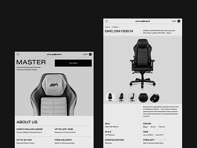DXRacer chairs clean concept design designer digital ecommerce inspiration minimal minimalism store ui uiux ux uxui web webdesign webdesigner