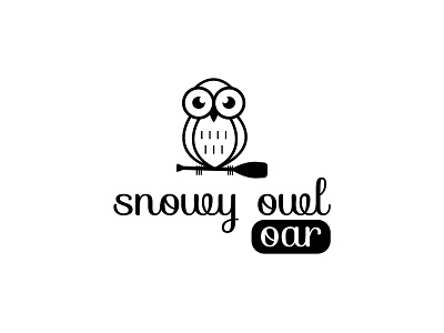 Snowy Owl branding design flat logo graphic design illustration logo logo design vector