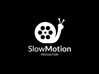 Slow Motion Production (Snail Production) branding design flat logo graphic design illustration logo logo design vector