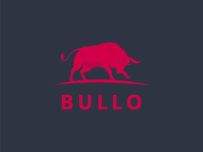 BULLO branding bull design flat logo graphic design illustration logo logo design vector