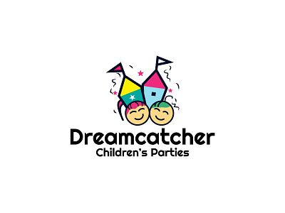 Dreamcatcher Children's Parties branding children design flat logo graphic design illustration logo logo design party vector