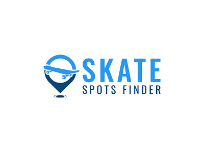 Skate Spots Finder branding design flat logo graphic design illustration logo logo design minimalist logo skate skate spot skating spot finder vector