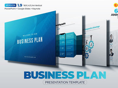 Business Plan Infographic PowerPoint clean powerpoint