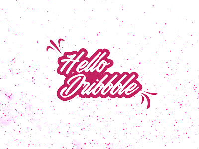 Hello Dribbblers!! branding design invite typography