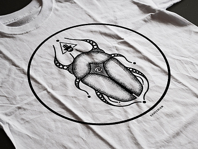 Ezoterizm T-shirt : Mason Collection beetle black design ezoterizm fashion fatima illustrator male masonic symbol t shirt white