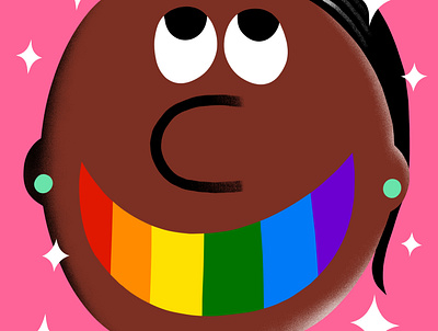 Rainbow Teeth colorful design flat fun gay happy illustration illustrator joy lgbt lgbtq lgbtqia pride rainbow