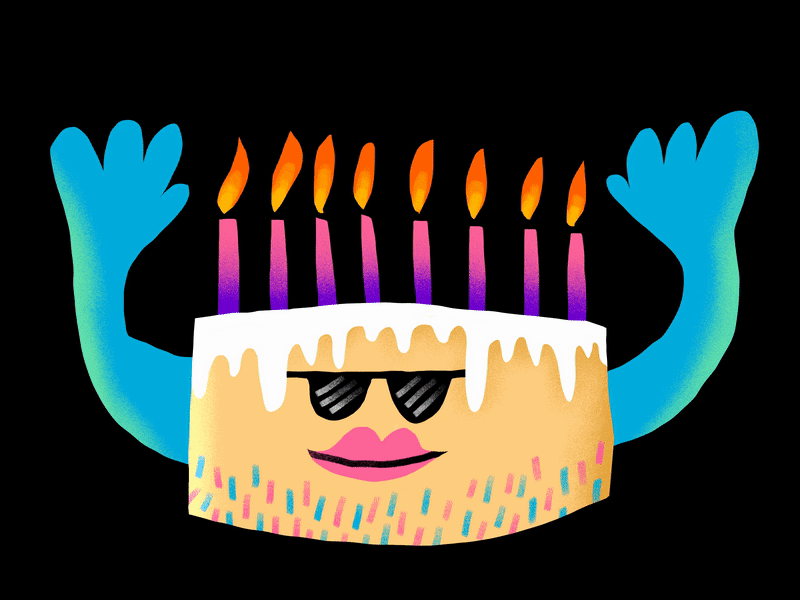 Birthday Babe 🎉🎂 animation birthday birthday cake birthday party cake celebrate celebration colorful cute flat fun gif giphy happy happy birthday illustration illustrator yay