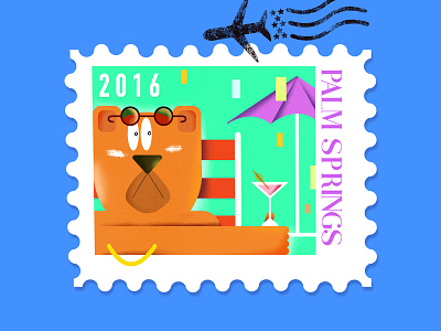 Palm Springs Travel Stamp