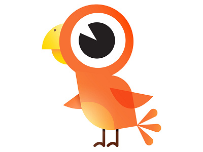 Bird animal animals bird colorful cute flat fly gradients illustration orange vector