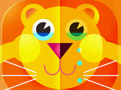 Cryin' Lion adorable animals baby character childrens colorful cry cute illustration kids lion wildlife