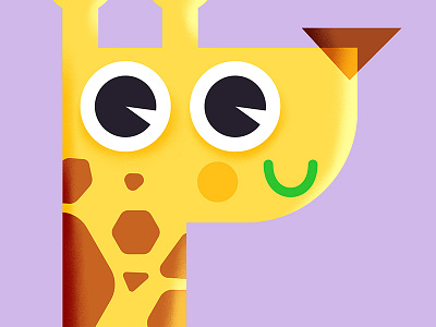 Nursery Giraffe animals baby childrens colorful cute flat giraffe kids nursery toddler wildlife