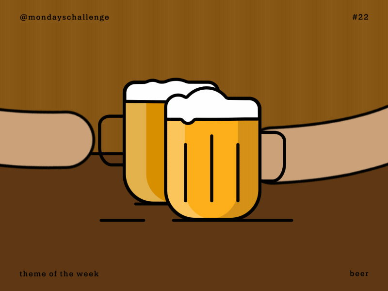 Cheers! beer bubbles cheers drink liquid minimal mograph mondays challenge motion motion design shapes