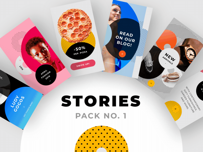 Animated Instagram Stories after effects animated animated template circle creative market instagram mograph morph motion design stories template ui