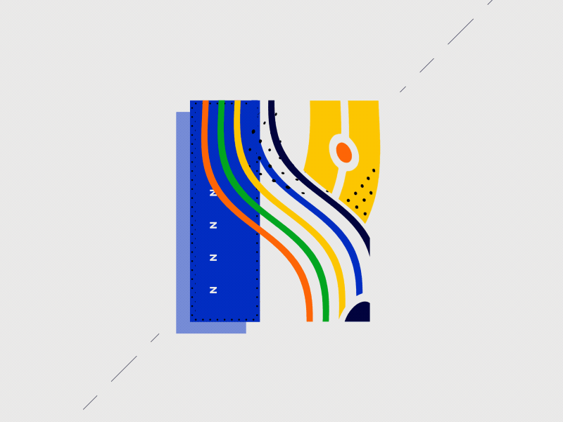 N for 36daysoftype 36days 36daysoftype abstract after effects alphabet animated type animation letter motion motion design n