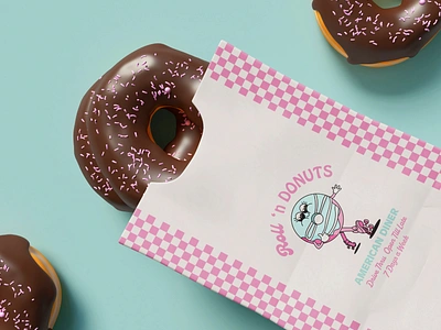 Roll 'N Donuts bakerybranding bakerylogo bakerypackaging branding design donutshop donutshopbranding graphic design illustration logo vector