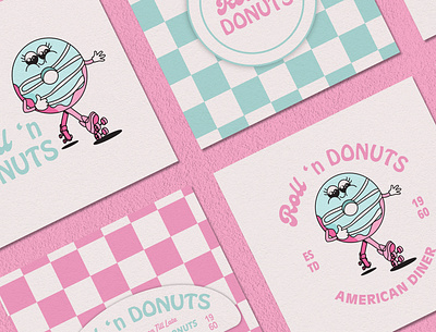 Roll 'N Donuts bakerybranding bakerylogo bakerypackaging branding design graphic design illustration logo ui vector
