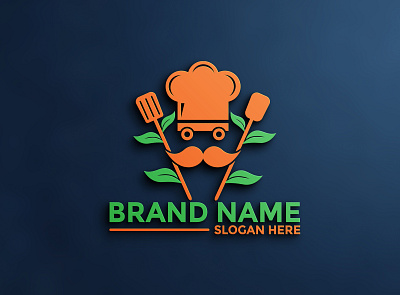 Food Restaurant cafe chef Logo Minimalist Design lunch