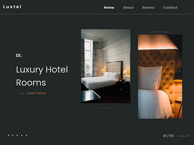 Hotel Landing Page & Mobile View.