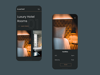 Hotel Landing Page(Mobile view)