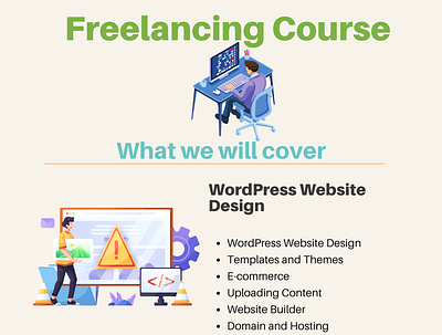 Freelancing course infographic design banner brochure design flyer graphic design illustration infographic wordpress