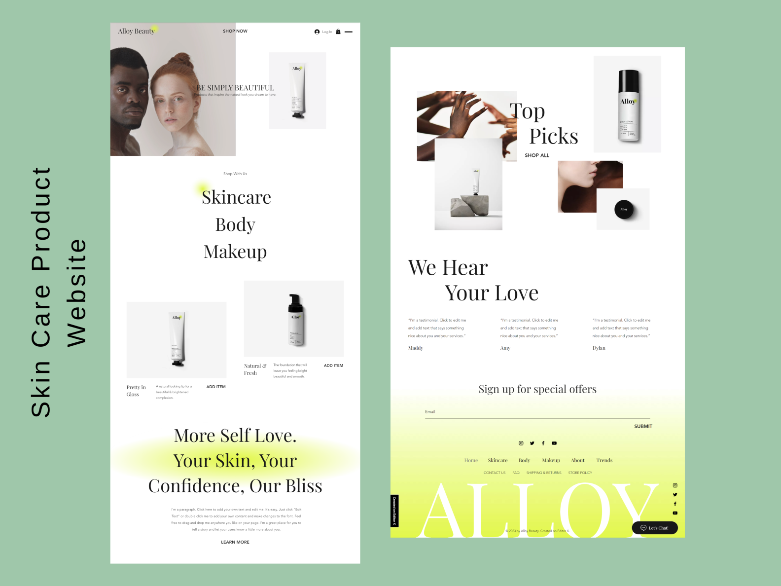 Skin care products website design. by Mahmood Saeed on Dribbble