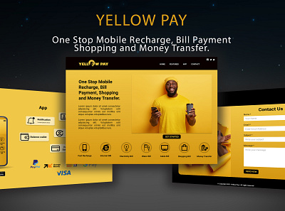 Yellow Pay app branding design figma logo ui