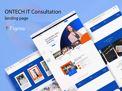 ONTECH IT Consultation website landing page design fi figma ui