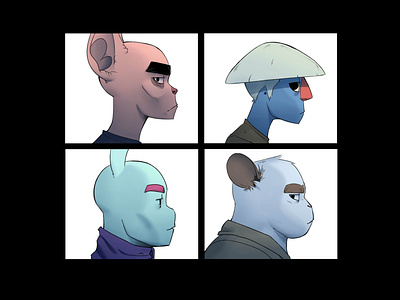 Gorillaz Demon Days but with my characters