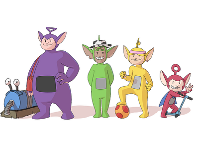 Teletubbies redesign design illustration