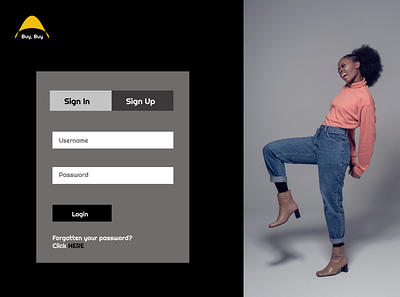 BuyBuy's Login and Sign Up Form by Omolola Odunowo design typography ui ux