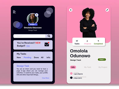 A task management app by Omolola Odunowo app design typography ui ux