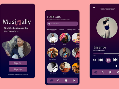 Music Player Application By Omolola Odunowo