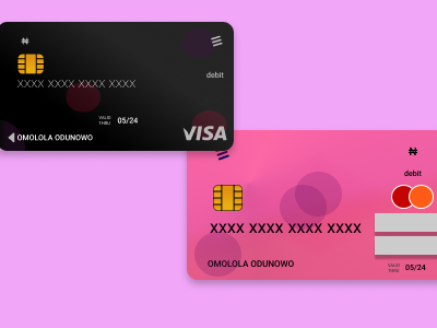 Debit Cards Designed By Omolola Odunowo app branding design logo ui ux