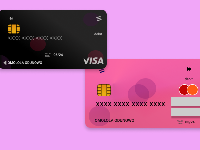 Debit Cards Designed By Omolola Odunowo