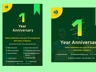 A Business Anniversary Flier By Omolola Odunowo branding design logo typography ui ux vector