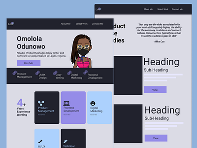 Portfolio Website By Omolola Odunowo