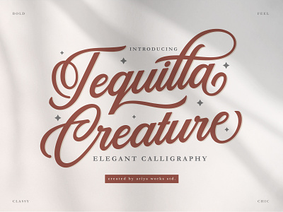 Tequilla Creature | Elegant and Eye Catching Calligraphy bold calligraphy branding font calligraphy calligraphy font elegant font font font script fonts fontype luxurious font modern calligraphy old script vintage