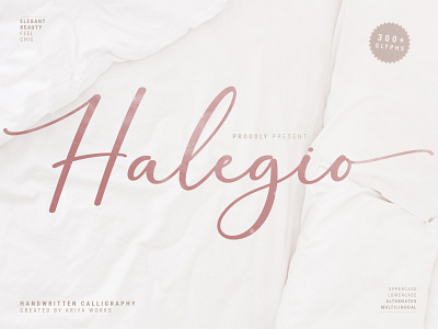 Halegio | Modern Handwritten Calligraphy beauty font calligraphy calligraphy font elegant font feminine font font font design fonts fontype handwritten handwritten script script font
