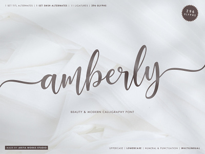 Amberly | Beauty & Modern Calligraphy Font beauty font branding font calligraphy calligraphy font elegance elegant font feminism font font font design fonts fontype modern script script font