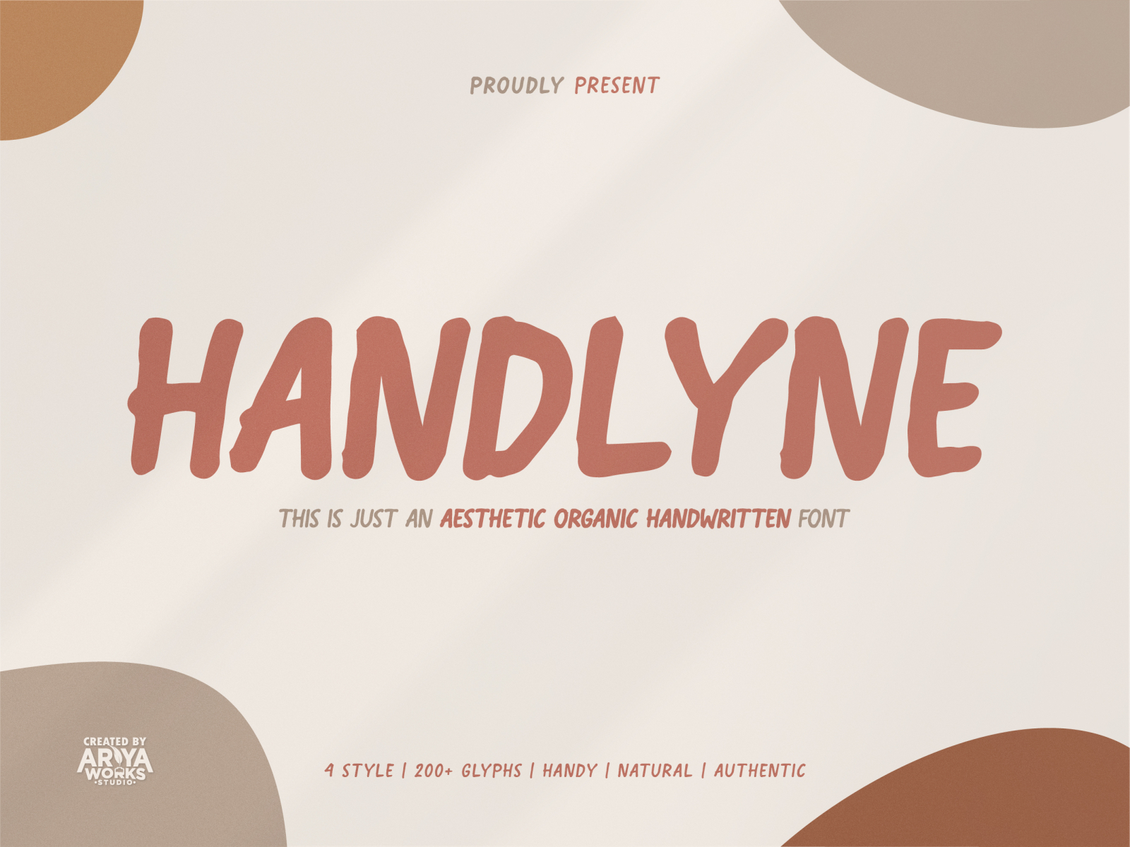 Handlyne | Organic Handwritten Font by Ariya Works Studio on Dribbble