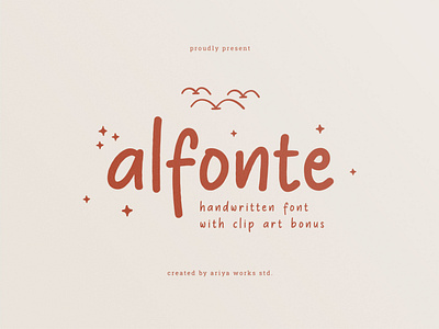 Alfonte | Handwritten Font calligraphy font font font design fontype handwritten font natural font script font