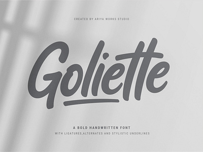 Goliette | Bold Handwritten Font bold handwritten elegant font font font design fontype handlettering font handwritten font natural font script font