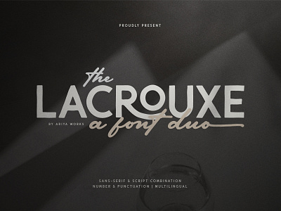 Lacrouxe | Sans Serif Script Font Duo branding font calligraphy calligraphy font chic font duo font elegant font font font design font duo font script fontype logotype font luxury font premium font sans serif script font script typeface stylish font typeface