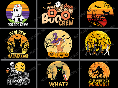Halloween T-Shirt Design branding cat t shirt design graphic design halloween svg halloween tshirt illustration logo t shirt ui ux vector