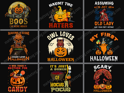 Halloween T-shirt Design branding cat t shirt design graphic design halloween illustration logo t shirt ui vector