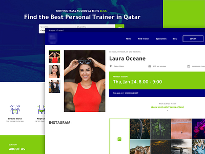 Fitness Website Landing Page UI app clean dashboard design flat green landing sketch steelkiwi ui ukraine ux web website