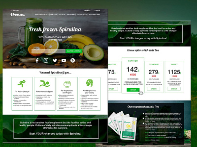 Landing Page Spirulina daily daily 100 design landing page ui ui ux ui ux design ux web website